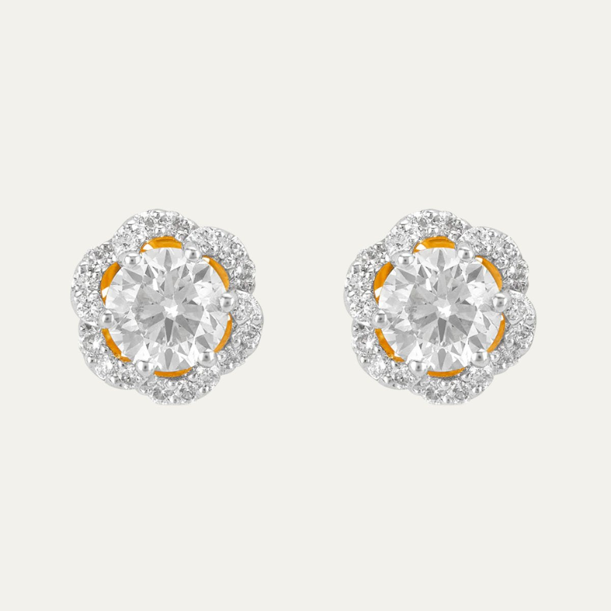 Aukera Lab Grown Diamonds-Eternal Halo Stud Earrings