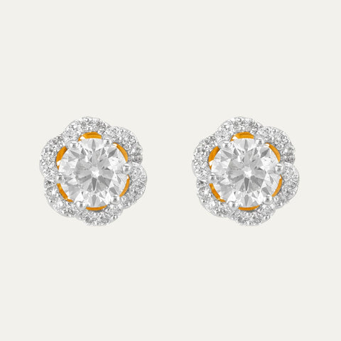 Aukera Lab Grown Diamonds-Eternal Halo Stud Earrings