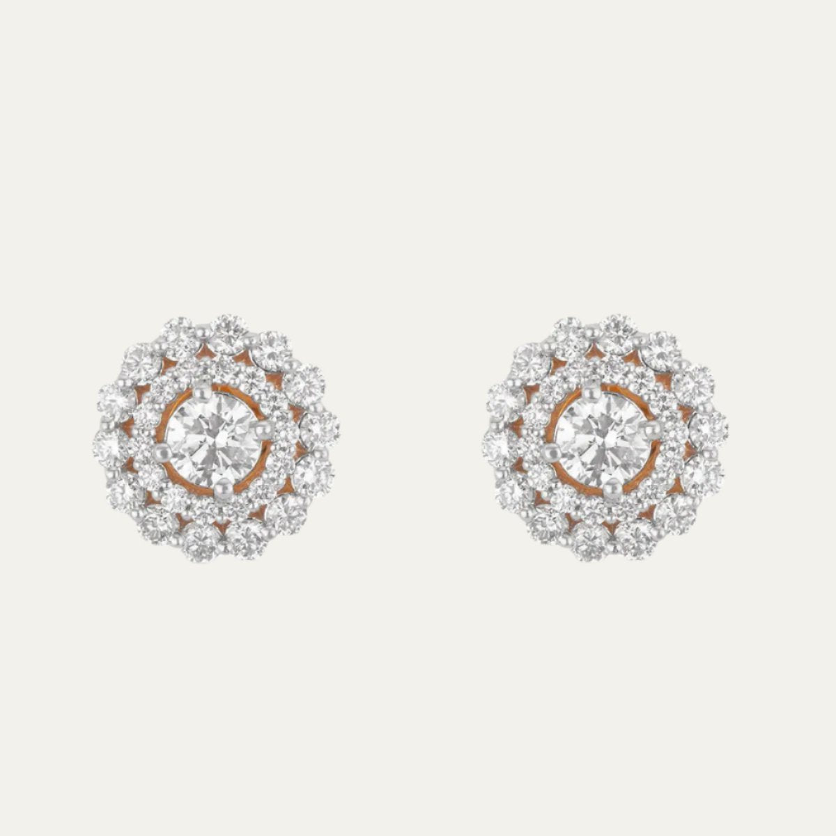 Aukera Lab Grown Diamonds-Heavenly Brilliance Solitaire Stud Earrings