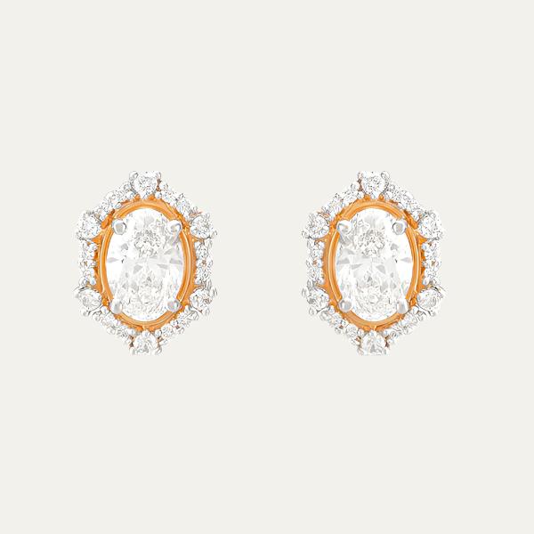 buy women lab grown diamonds aukera gilded hexa halo halo ear studs
