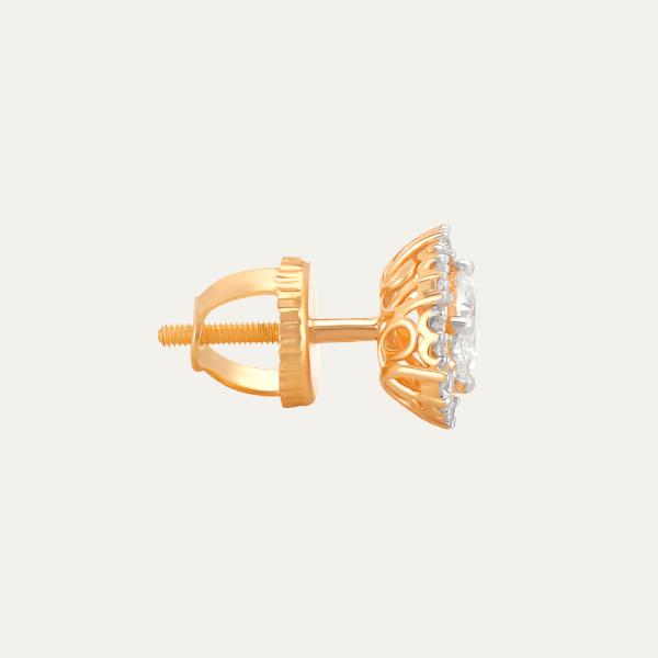 lab grown diamonds aukera gilded hexa halo halo ear studs