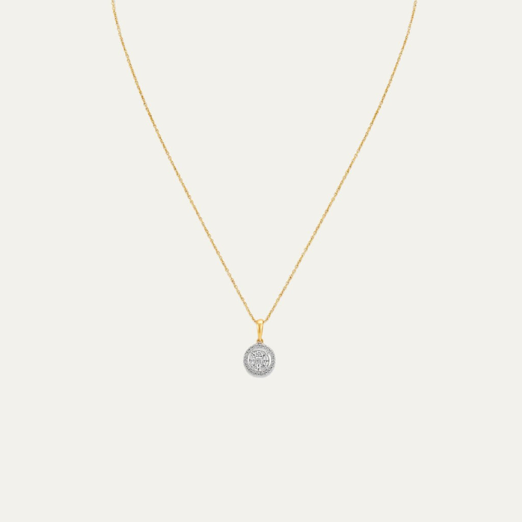 lab grown diamonds aukera golden halo marquise pendant