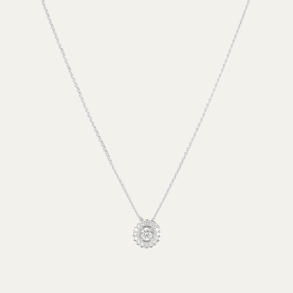 Aukera-Pure Elegance -Solitaire Halo Pendant