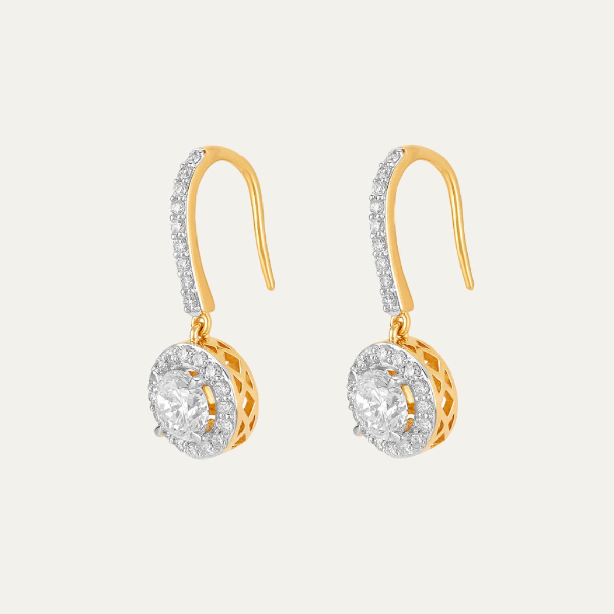 Aukera Lab Grown Diamonds-Eclat Solitaire Hoop Earrings