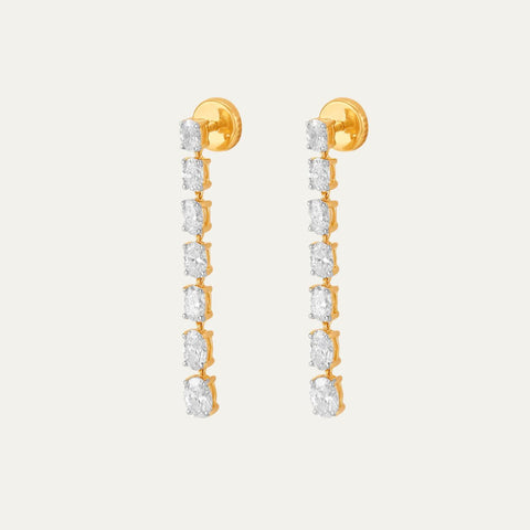 Aukera Lab Grown Diamonds-Eternity Cascade Drop Earrings