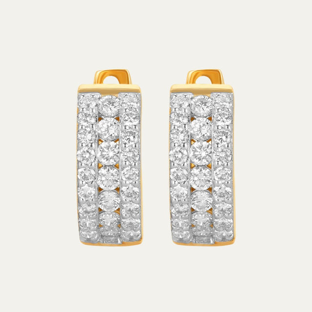 Aukera Lab Grown Diamonds-Diamond Alchemy J Hoop Earring