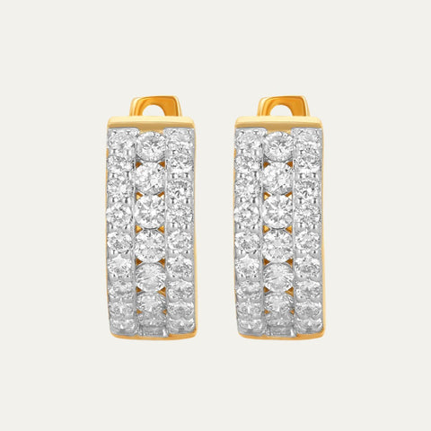 Aukera Lab Grown Diamonds-Diamond Alchemy J Hoop Earring