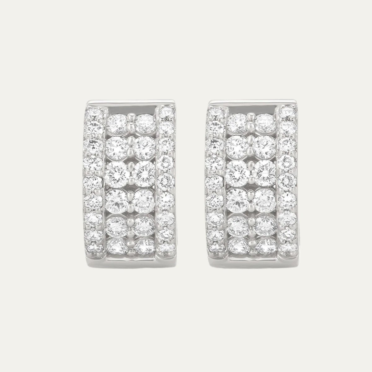 Aukera Lab Grown Diamonds-Moonlit Diamond Hug Huggie Earrings