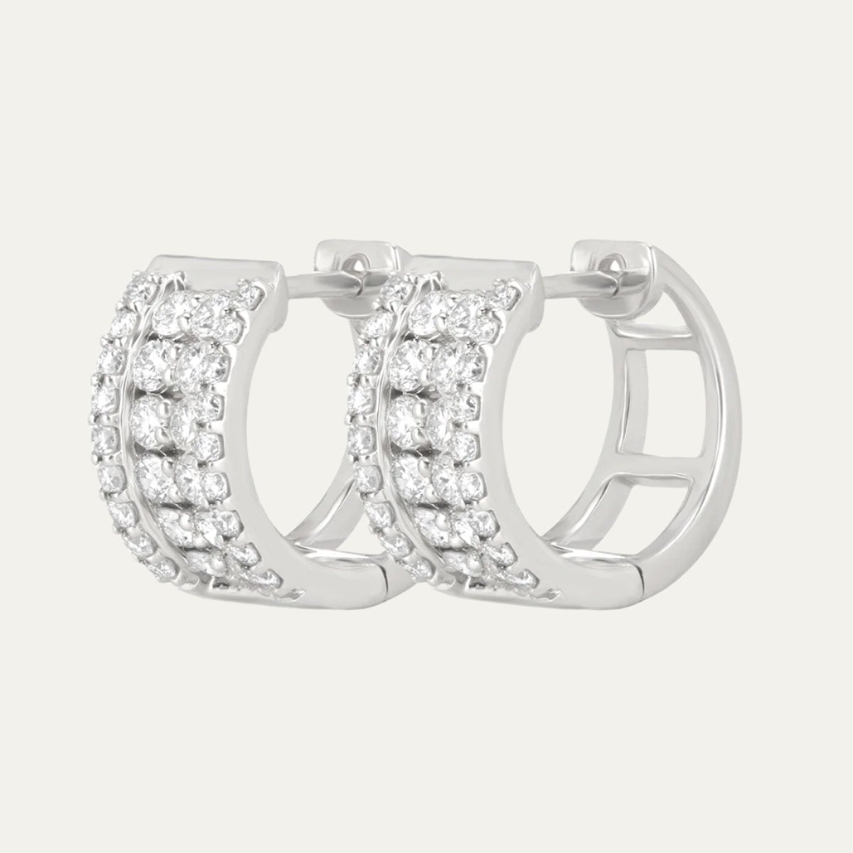 Aukera - Moonlit Diamond Hug Huggie Earrings