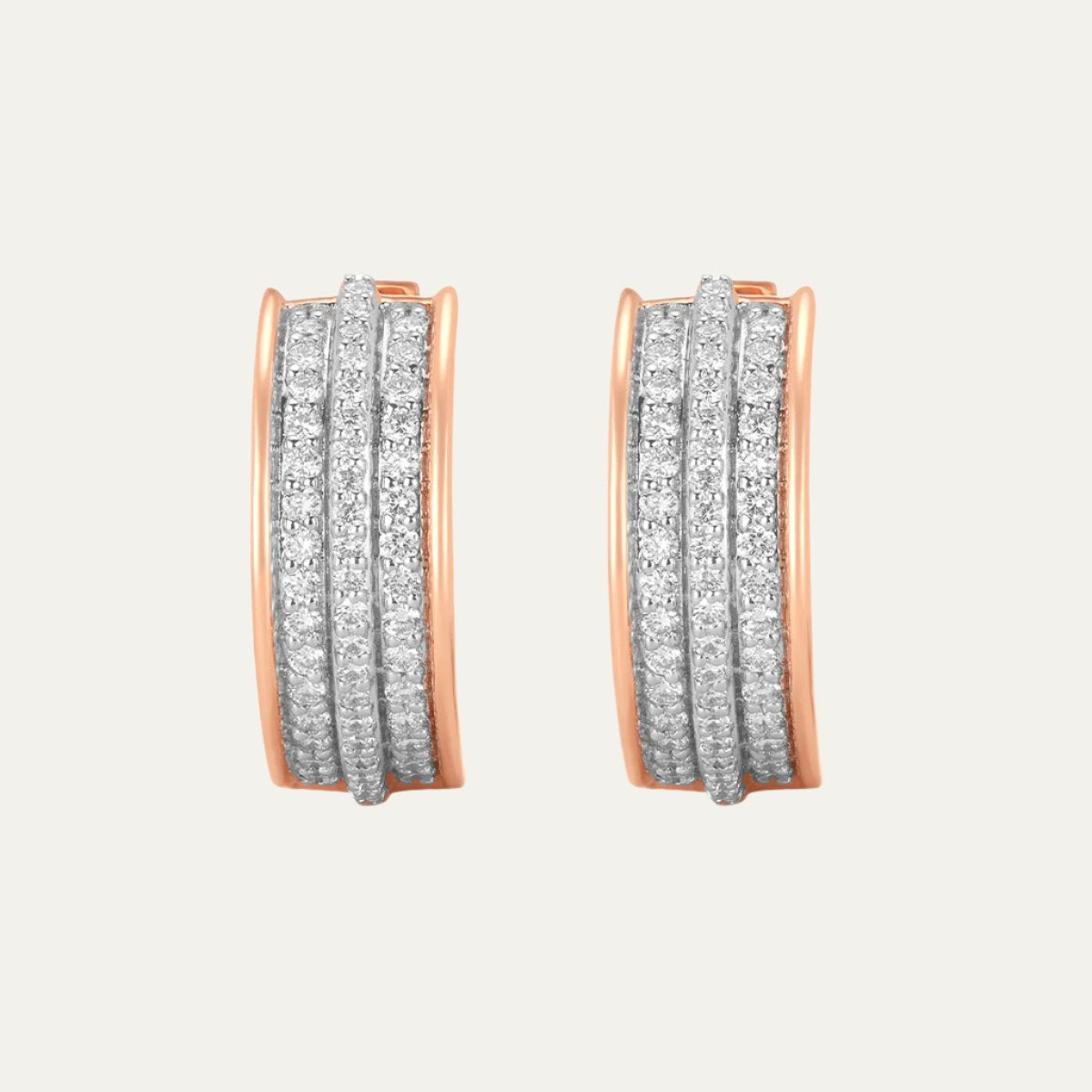 Aukera - Rosy Eternity Glow Hoop Earrings