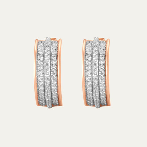 diamond jewellery rosy eternity glow hoop earrings