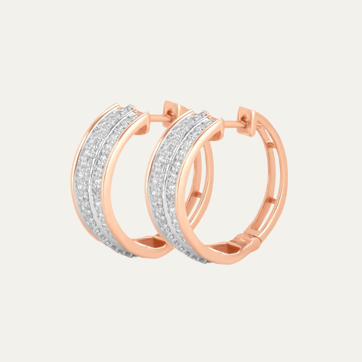 Aukera Rosy Eternity Glow Hoop Earrings