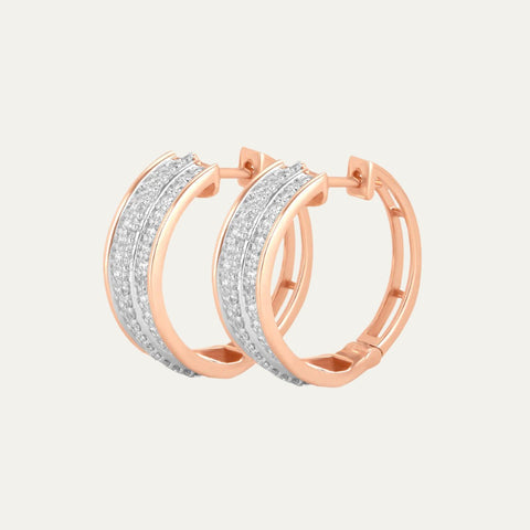 Aukera Rosy Eternity Glow Hoop Earrings