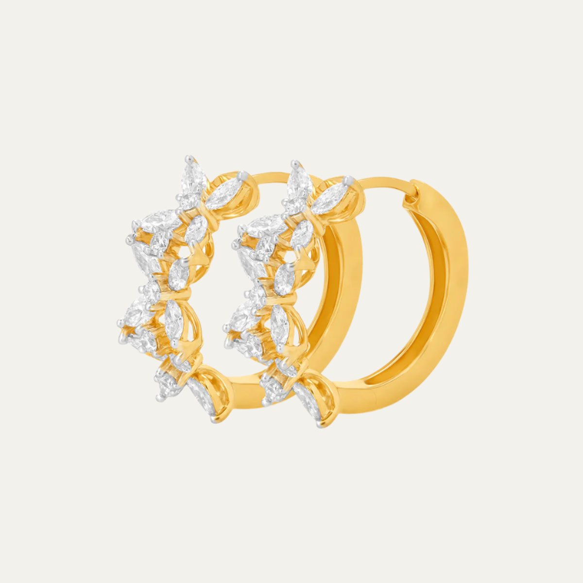 Aukera Whispering Hug Yellow Gold Huggie Hoops