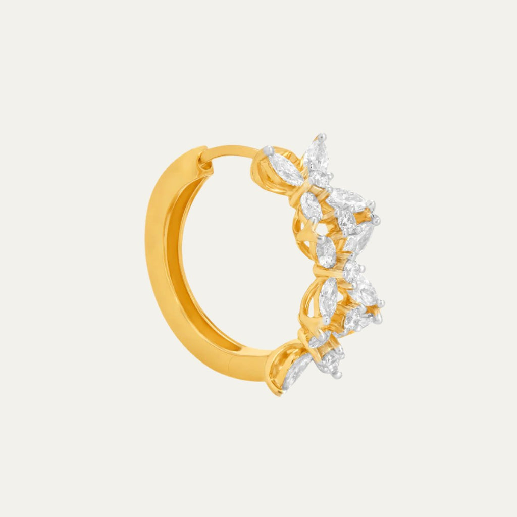 diamond jewellery whispering hug yellow gold huggie hoops