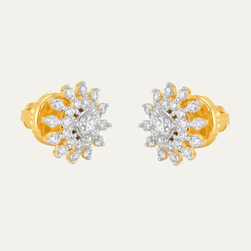 lab grown diamonds aukera sunburst brilliance diamond stud earrings