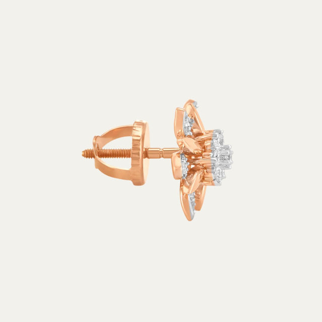 Diamond Celestial Petal Adorn Studs