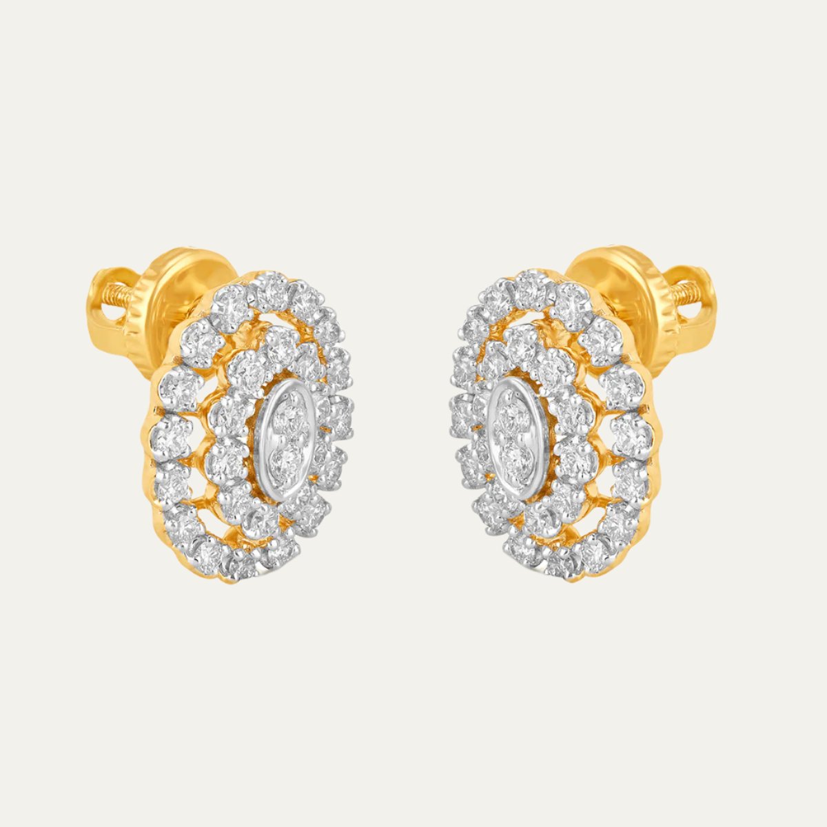 Aukera - Golden Enchantment Halo Stud Earrings