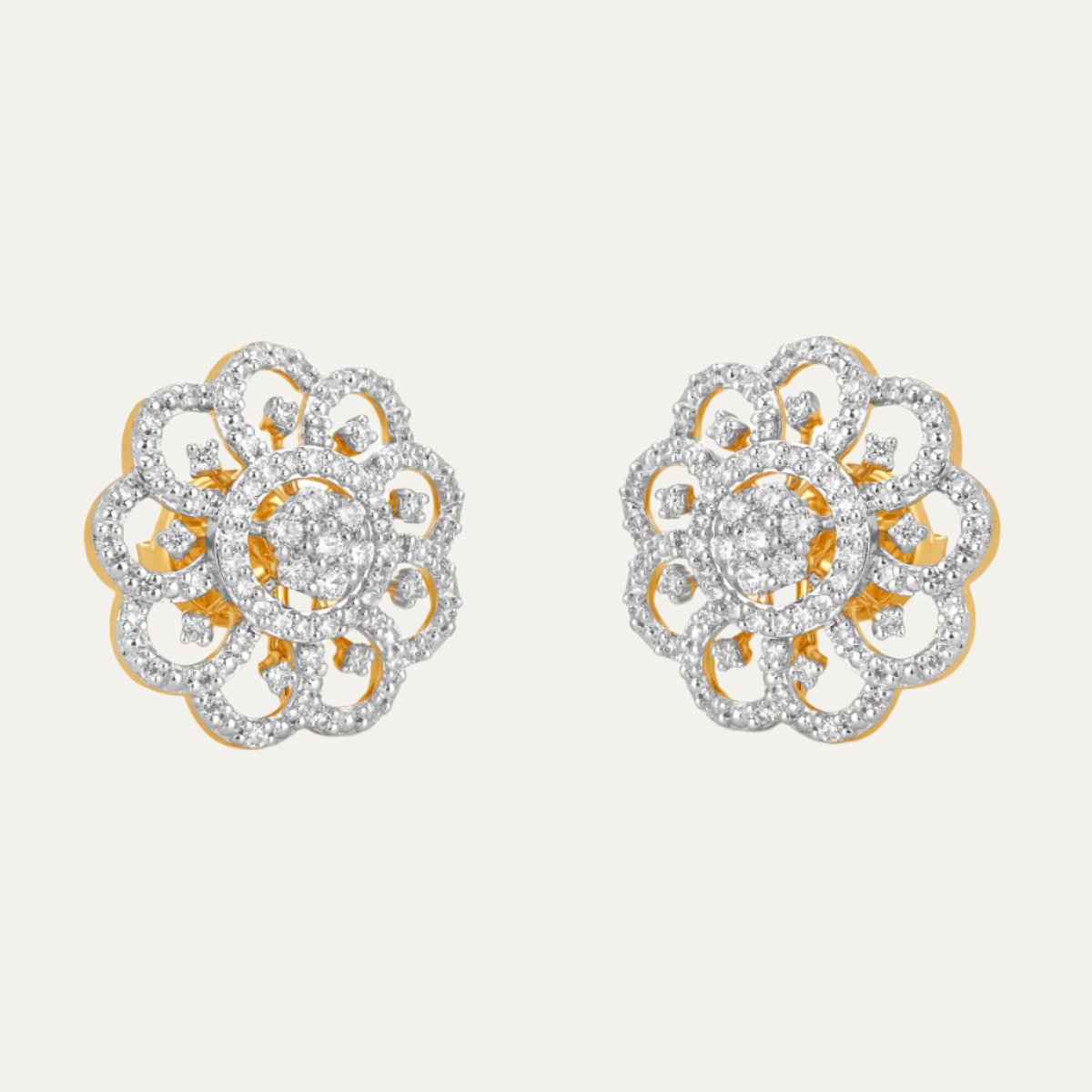 Aukera - Golden Petal Cluster Studs