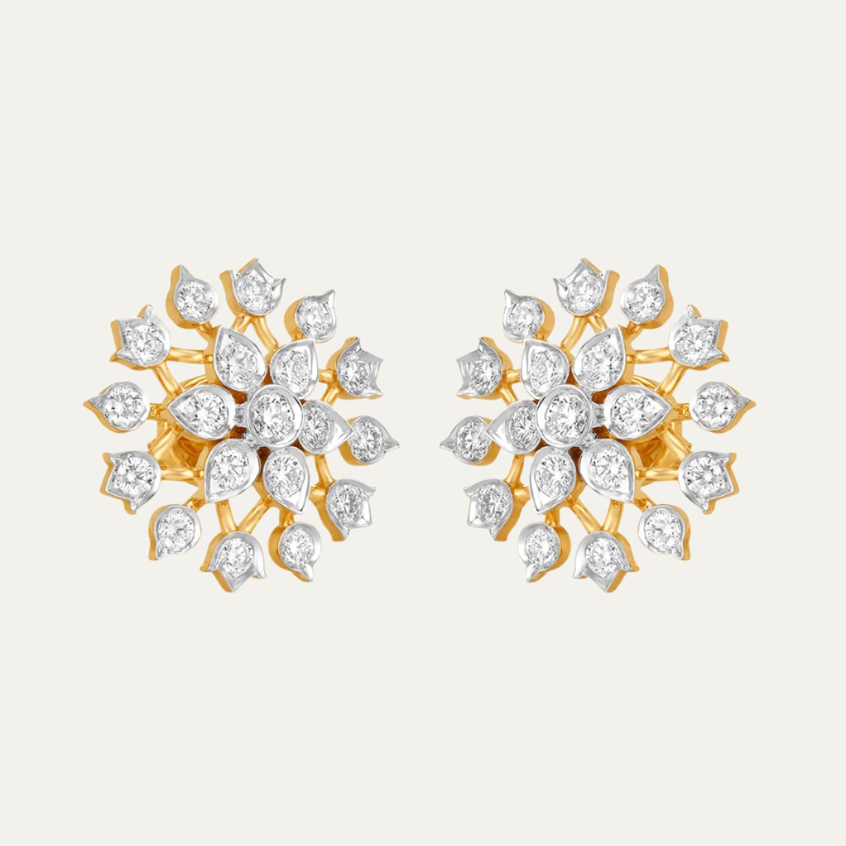 Aukera-Golden Starlit Motif Studs