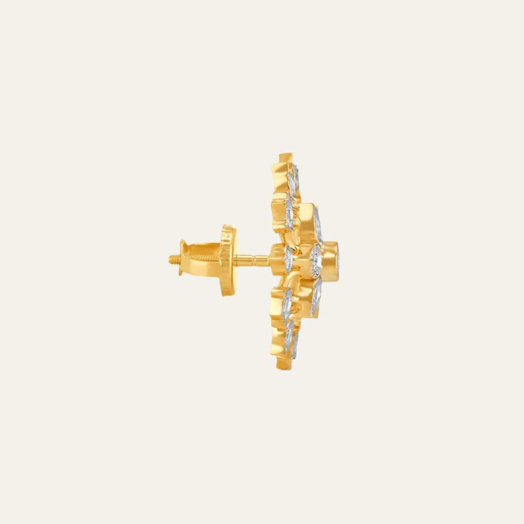 lab grown diamonds aukera golden starlit motif studs