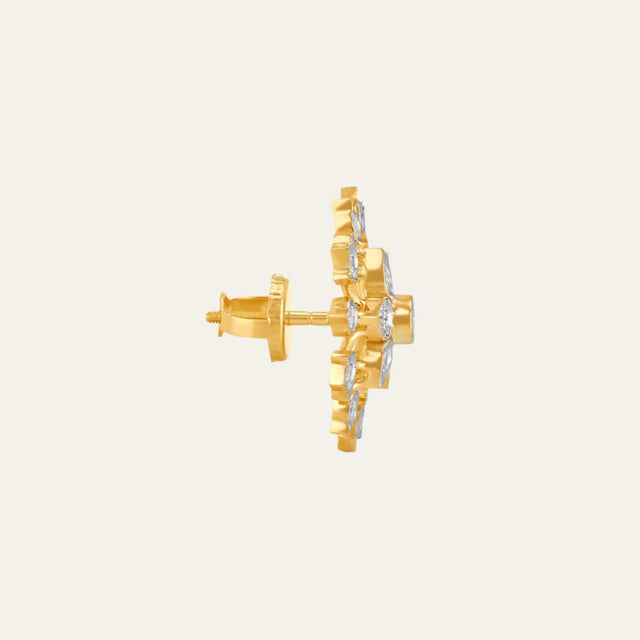 lab grown diamonds aukera golden starlit motif studs