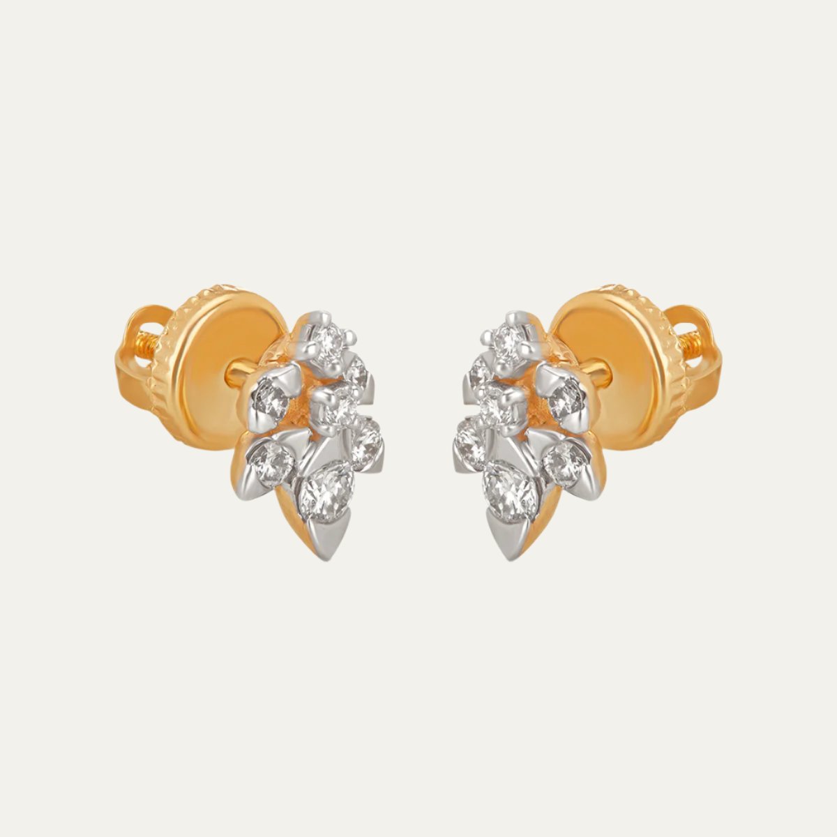 Aukera - Golden Teardrop Elegance - Stud Earrings