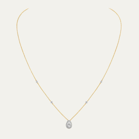 Aukera Golden Elegance Pear Drop Pendant