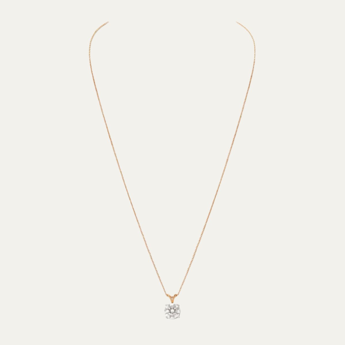 Aukera - Blush Radiance - Solitaire Elegance Pendant