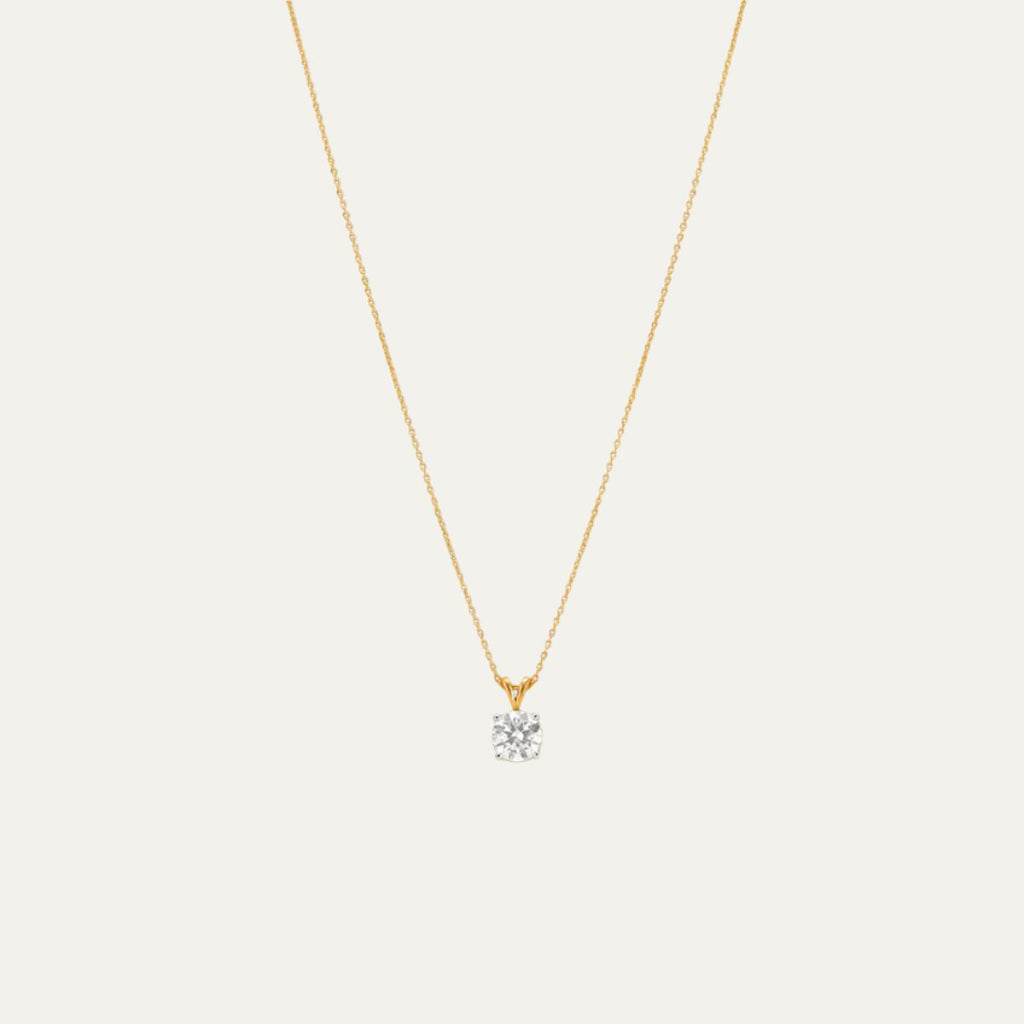 lab grown diamonds aukera rosy radiance 4 prong solitaire pendant
