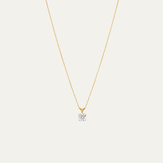 lab grown diamonds aukera rosy radiance 4 prong solitaire pendant