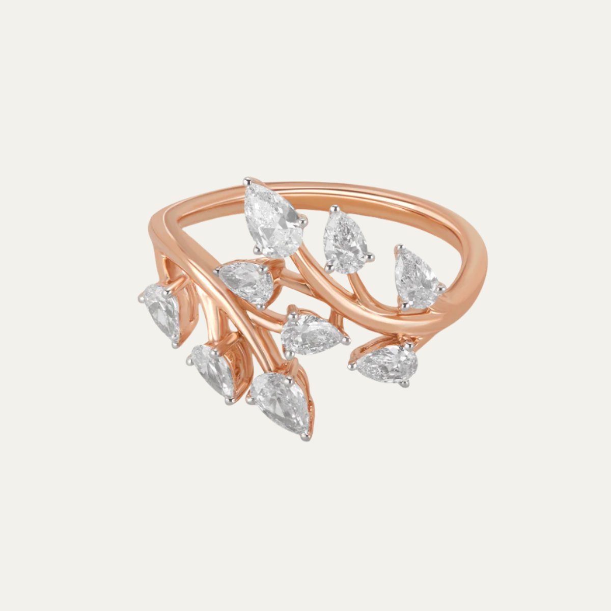 Aukera-Pear Harmony Fancy Gold Ring