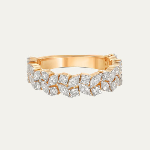 Golden Leaf Harmony Eternity Ring