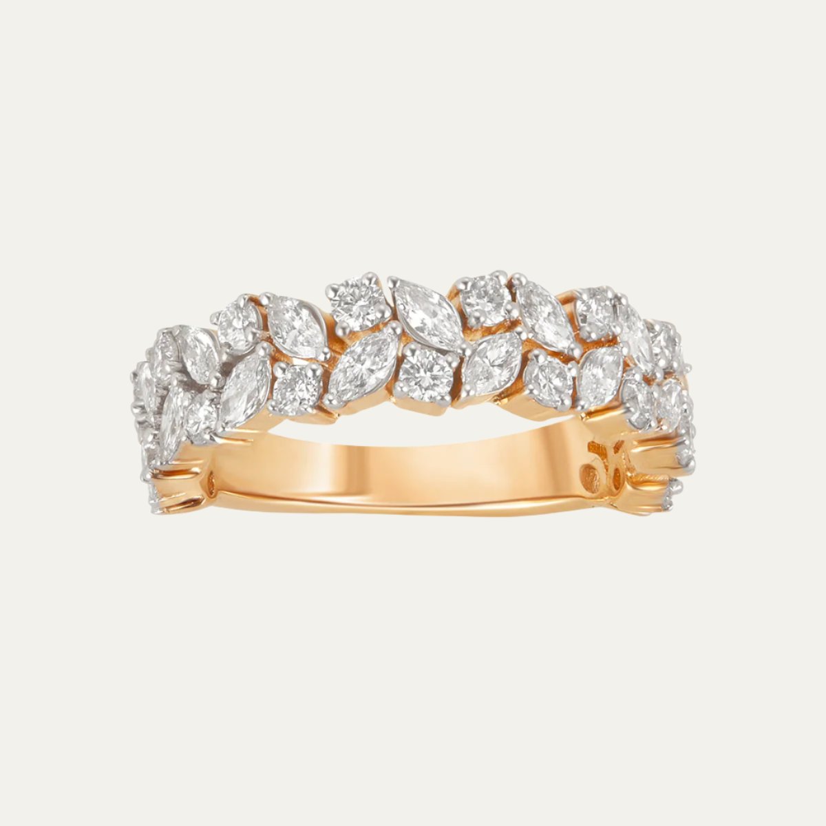 Aukera Golden Leaf Harmony Eternity Ring