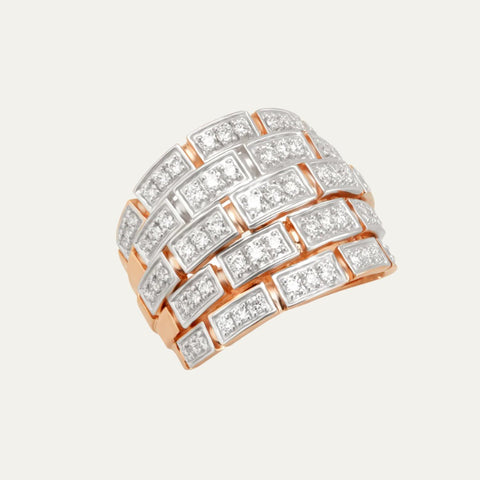 diamond jewellery enchanted gem ensemble rose gold merged band