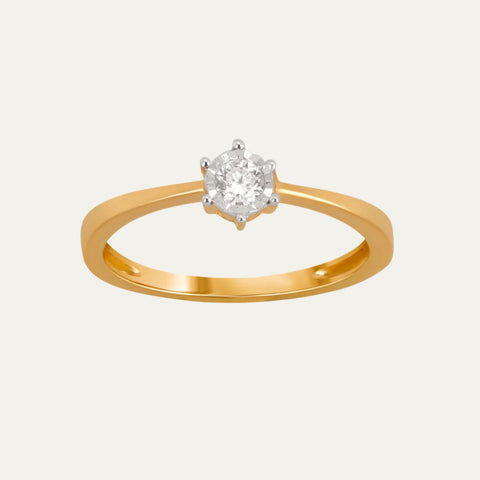 Aukera-Tapered Solitaire Ring