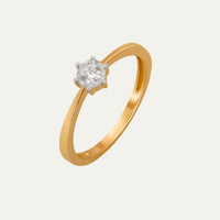 Tapered Solitaire Ring