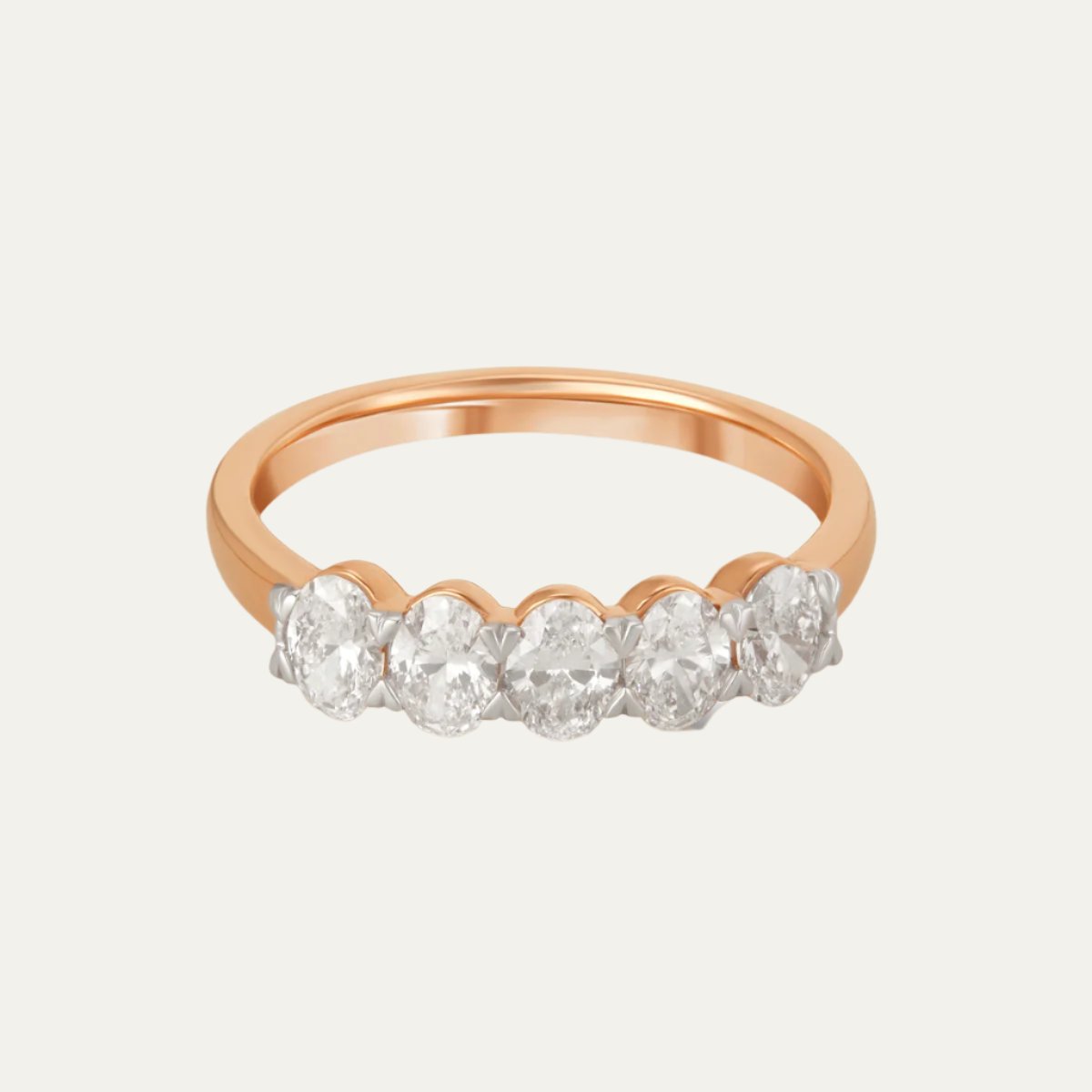 lab grown diamond arc of radiance band ring