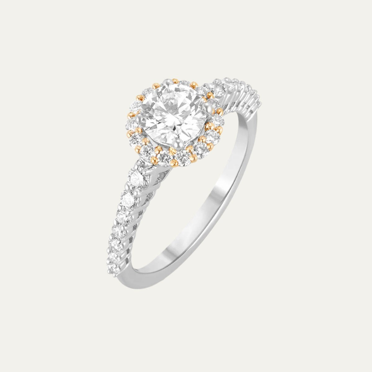 Aukera Harmony Halo Duo Tone Ring