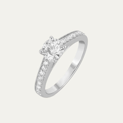 Aukera Lab Grown Diamonds-Chic Halo Glow Ring