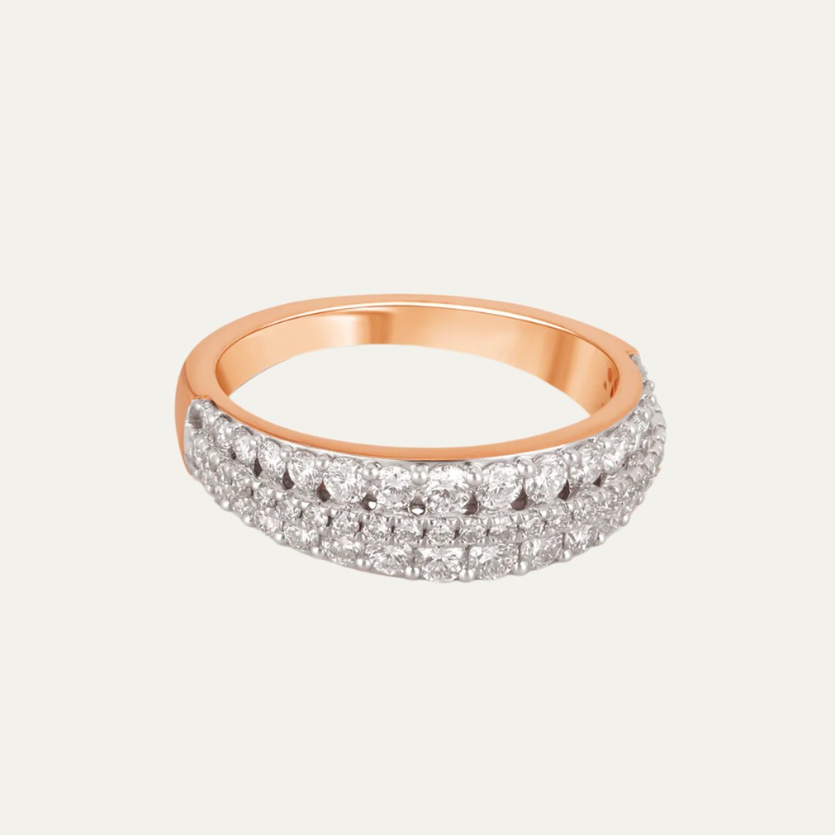 Aukera-Radiant Tri Glitz Wide Eternity Band