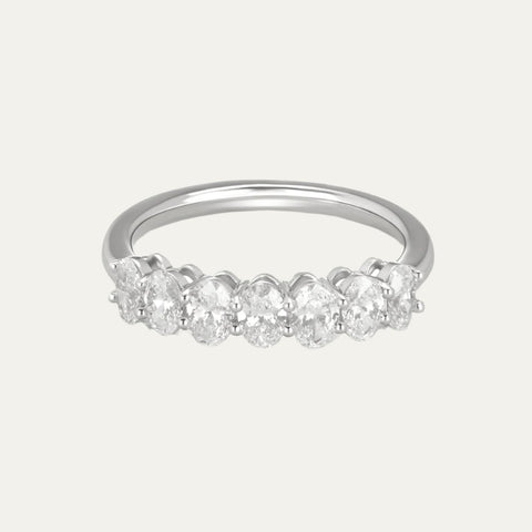 lab grown diamond oval splendor eternity band