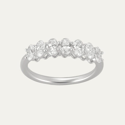 Aukera Lab Grown Diamonds-Oval Splendor Eternity Band