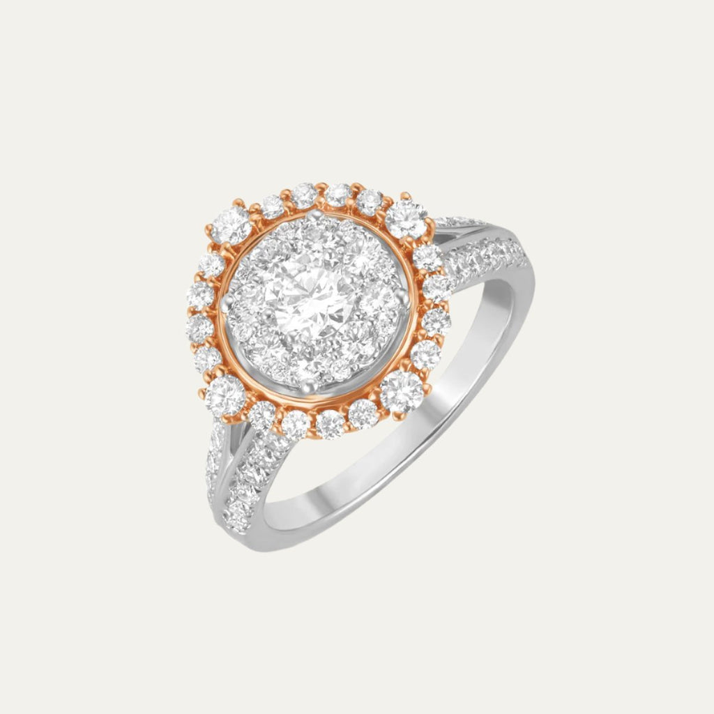 Aukera Lab Grown Diamonds-Rosâ€š Blanc Cluster Elegance