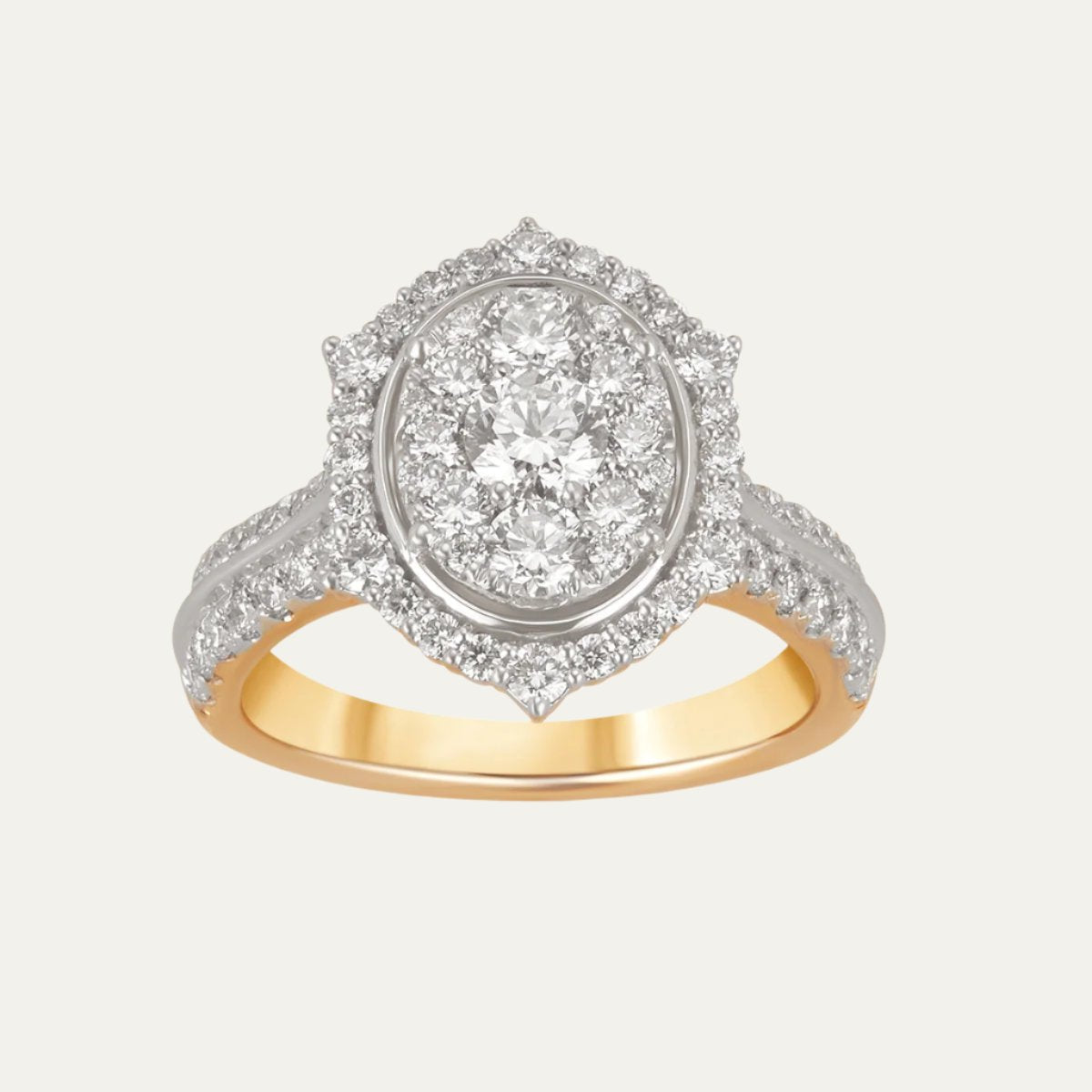 Aukera Lab Grown Diamonds-Eclat Mirage Cluster Ring