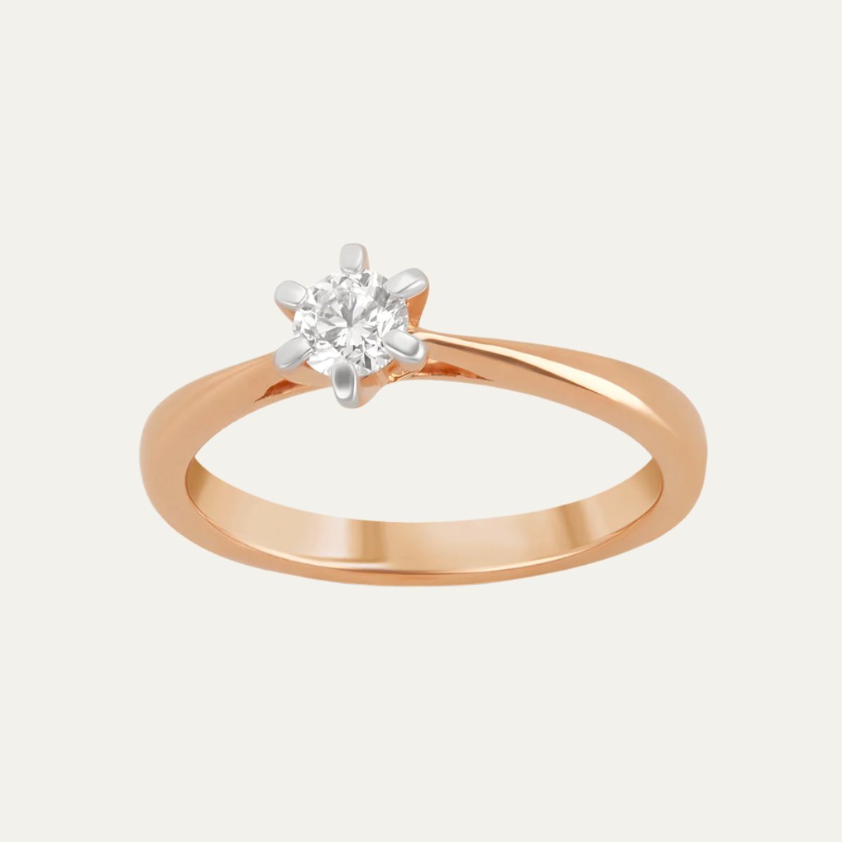 Aukera - Golden Elegance - Timeless Solitaire Ring