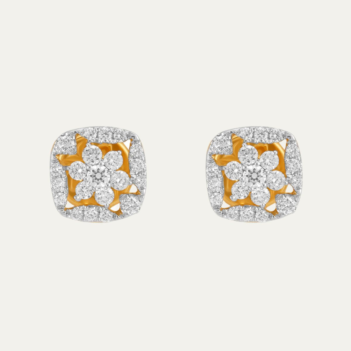 Aukera - Nakshatra Diamond Cushion Studs