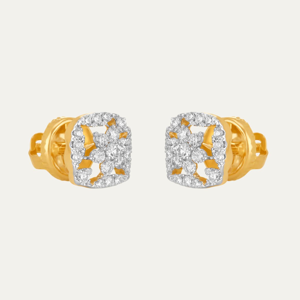 nakshatra diamond cushion stud earrings india