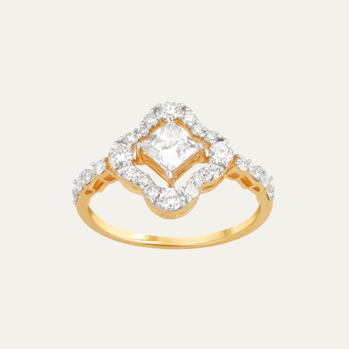 Aukera Lab Grown Diamonds Clover Elegance Ring