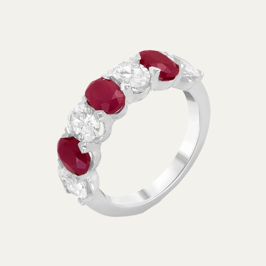 design price aukera radiant red bloom ring